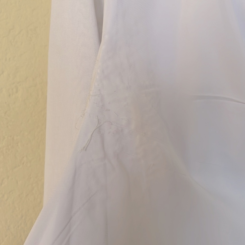 Dyer White Sheer Sleeve Mini Dress D07 - Picture 11 of 12
